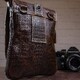 Сумка-мессенджер тиснение под экзотику Vintage 20038 Коричневая фото