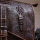 Сумка-мессенджер тиснение под экзотику Vintage 20038 Коричневая фото