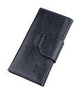 Добротный вертикальный клатч унисекс на хлястике с магнитом GRANDE PELLE 11221 Синий