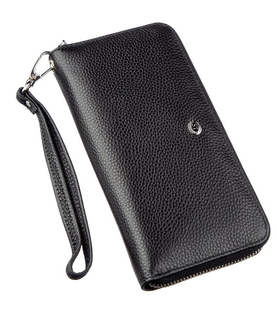 Изящный женский кошелек-клатч ST Leather 18852 Черный фото