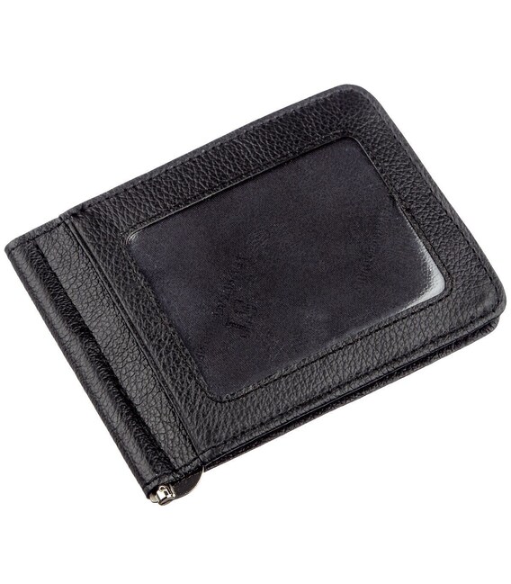 Шкіряний чоловічий Затискач на магніті ST Leather 18937 Чорний