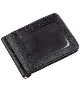 Кожаный мужской зажим на магните ST Leather 18937 Черный фото