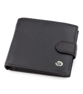 Чоловічий гаманець ST Leather 18339 (ST138) дуже стильний Чорний