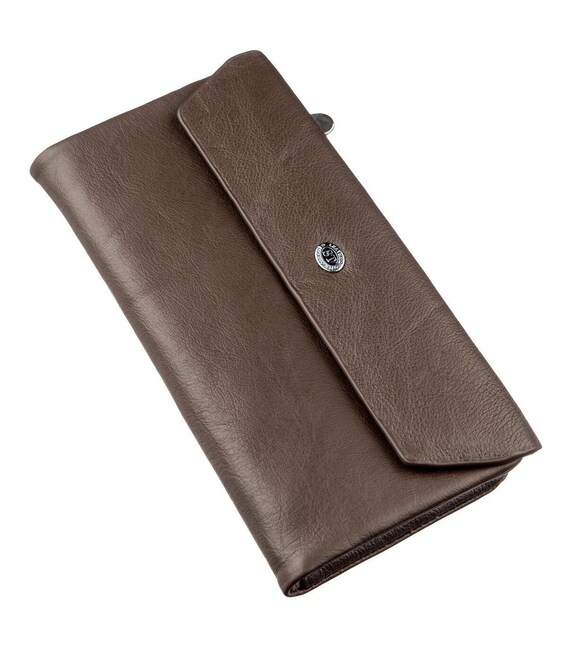 Практичный женский кошелек-клатч ST Leather 18841 Коричневый фото
