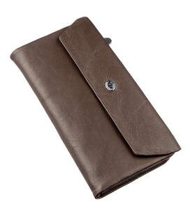 Практичный женский кошелек-клатч ST Leather 18841 Коричневый