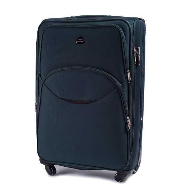 Чемодан Wings 1708 маленький S зеленый 4 колесный фото, картинка, изображение