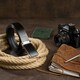 Ремень мужской черный прямоугольник Vintage 20257 Черный фото