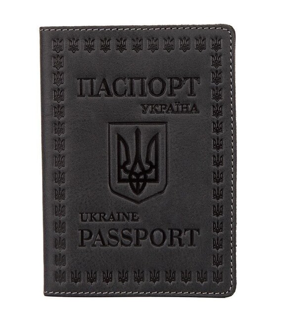 Шкіряна обкладинка для паспорта європейської якості Shvigel 16132 Сірий