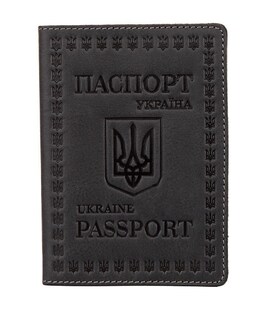 Шкіряна обкладинка для паспорта європейської якості Shvigel 16132 Сірий