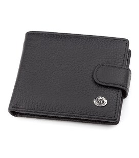 Чоловічий гаманець ST Leather 18316 (ST114) шкіряний Чорний