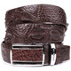 Ремень-автомат CROCODILE LEATHER 18240 из натуральной кожи крокодила Коричневый фото