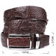 Ремень-автомат CROCODILE LEATHER 18240 из натуральной кожи крокодила Коричневый фото