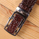 Ремень-автомат CROCODILE LEATHER 18240 из натуральной кожи крокодила Коричневый фото