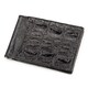 Зажим CROCODILE LEATHER 18169 из натуральной кожи крокодила Черный фото