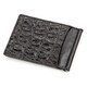 Зажим CROCODILE LEATHER 18169 из натуральной кожи крокодила Черный фото