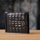 Зажим CROCODILE LEATHER 18169 из натуральной кожи крокодила Черный фото
