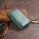Горизонтальное портмоне из кожи унисекс на магните ST Leather 19332 Зеленое фото