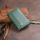 Горизонтальное портмоне из кожи унисекс на магните ST Leather 19332 Зеленое фото