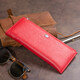 Горизонтальный тонкий кошелек из кожи женский ST Leather 19330 Красный фото