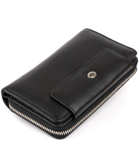Гаманець зі шкіри на клямці ST Leather 19339 Чорний