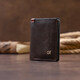 Вертикальное портмоне-кредитница комби в гладкой коже GRANDE PELLE 11328 Коричневое фото