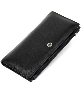 Практичний жіночий шкіряний гаманець ST Leather 19378 Чорний