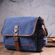 Интересная горизонтальная мужская сумка из текстиля 21250 Vintage Синяя фото