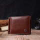 Удобный зажим для денег из натуральной гладкой кожи ST Leather 19427 Коричневый фото
