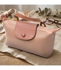 Идеальная женская сумка с интересным клапаном из натуральной кожи Vintage 22251 Бежевая