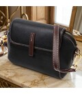 Женская компактная сумка из натуральной кожи Vintage 22265 Черная
