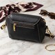 Женская компактная сумка из натуральной кожи Vintage 22265 Черная фото
