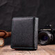 Вертикальный небольшой женский кошелек из натуральной кожи ST Leather 19436 Черный фото