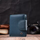 Красивое кожаное портмоне с монетницей снаружи для стильных женщин ST Leather 19457 Бирюзовый фото