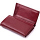 Симпатичный женский кошелек в три сложения из натуральной кожи ST Leather 19470 Бордовый фото