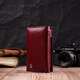 Симпатичный женский кошелек в три сложения из натуральной кожи ST Leather 19470 Бордовый фото