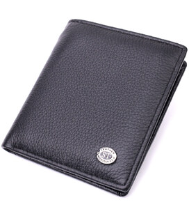 Универсальная модель кошелька из натуральной кожи ST Leather 19474 Черный фото