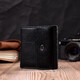 Женский оригинальный кошелек среднего размера из натуральной кожи ST Leather 19500 Черный фото