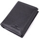 Вертикальный кошелек для стильных мужчин из натуральной кожи ST Leather 22464 Черный фото