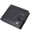 Бумажник мужской среднего размера из натуральной кожи ST Leather 22473 Черный