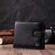 Бумажник мужской среднего размера из натуральной кожи ST Leather 22473 Черный фото