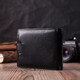 Бумажник мужской среднего размера из натуральной кожи ST Leather 22473 Черный фото