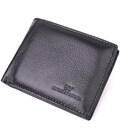Удобное мужское портмоне из натуральной кожи ST Leather 22482 Черный