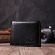Удобное мужское портмоне из натуральной кожи ST Leather 22482 Черный фото