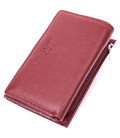 Кожаный женский кошелек в три сложения ST Leather 22489 Бордовый