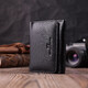 Кожаный лаконичный кошелек для женщин ST Leather 22506 Черный фото