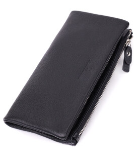 Женский кошелек-клатч с двумя молниями из натуральной кожи ST Leather 22527 Черный фото
