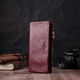 Добротный женский кошелек-клатч с двумя молниями из натуральной кожи ST Leather 22528 Бордовый фото