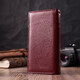 Современный кошелек-клатч для стильных женщин из натуральной кожи ST Leather 22534 Бордовый фото