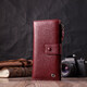 Вертикальный женский кошелек-клатч из натуральной кожи ST Leather 22535 Бордовый фото