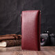 Вертикальный женский кошелек-клатч из натуральной кожи ST Leather 22535 Бордовый фото